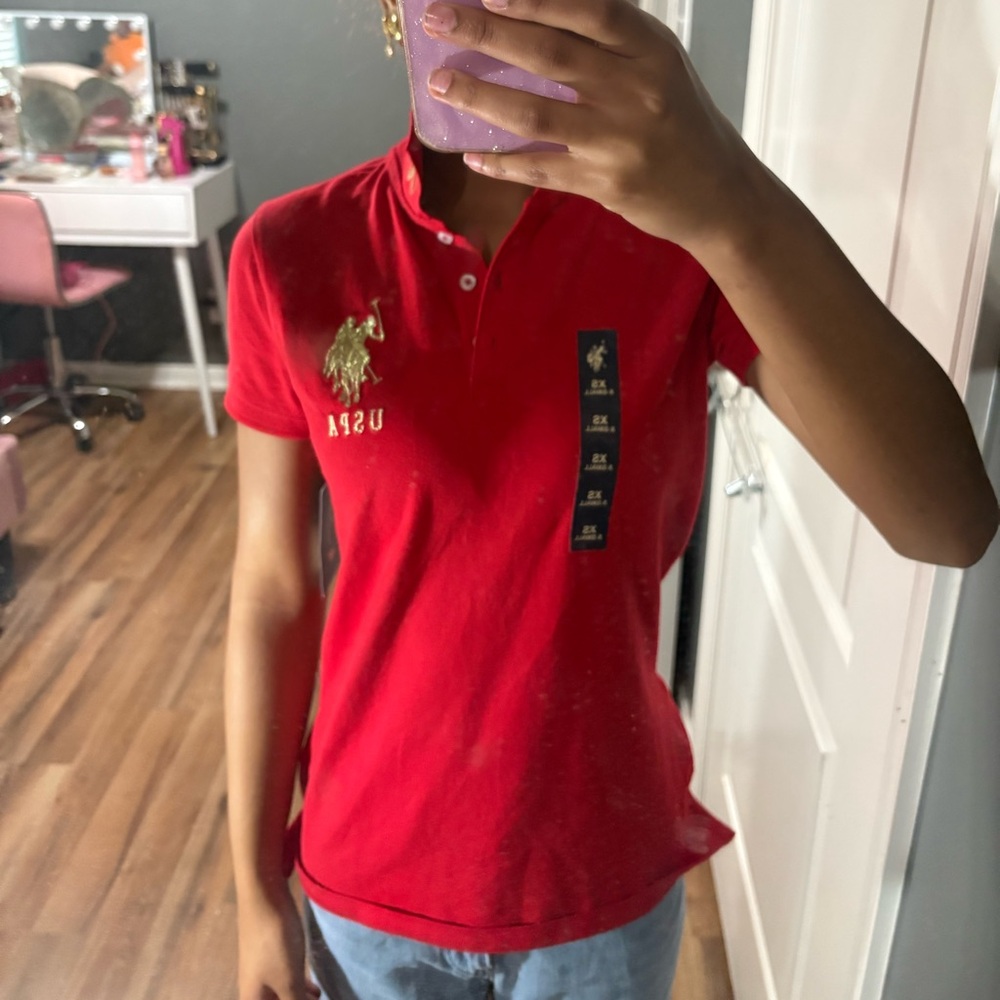 U.S. Polo Assn. Vibrant Red Polo Shirt women’s Xs
